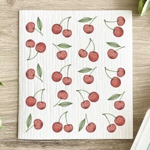 Cherry Pattern - Swedish Dishcloth